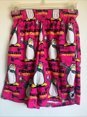 Flow Society Penguin Lacrosse Shorts Youth Medium Pink LAX